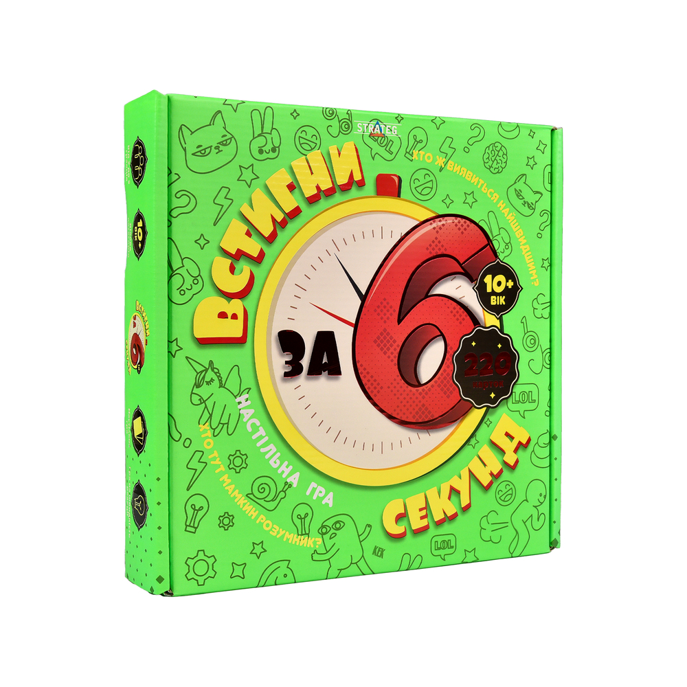 Фото, Видеообзоры настільна гра strateg встигни за 6 секунд 10+ українською мовою 30782