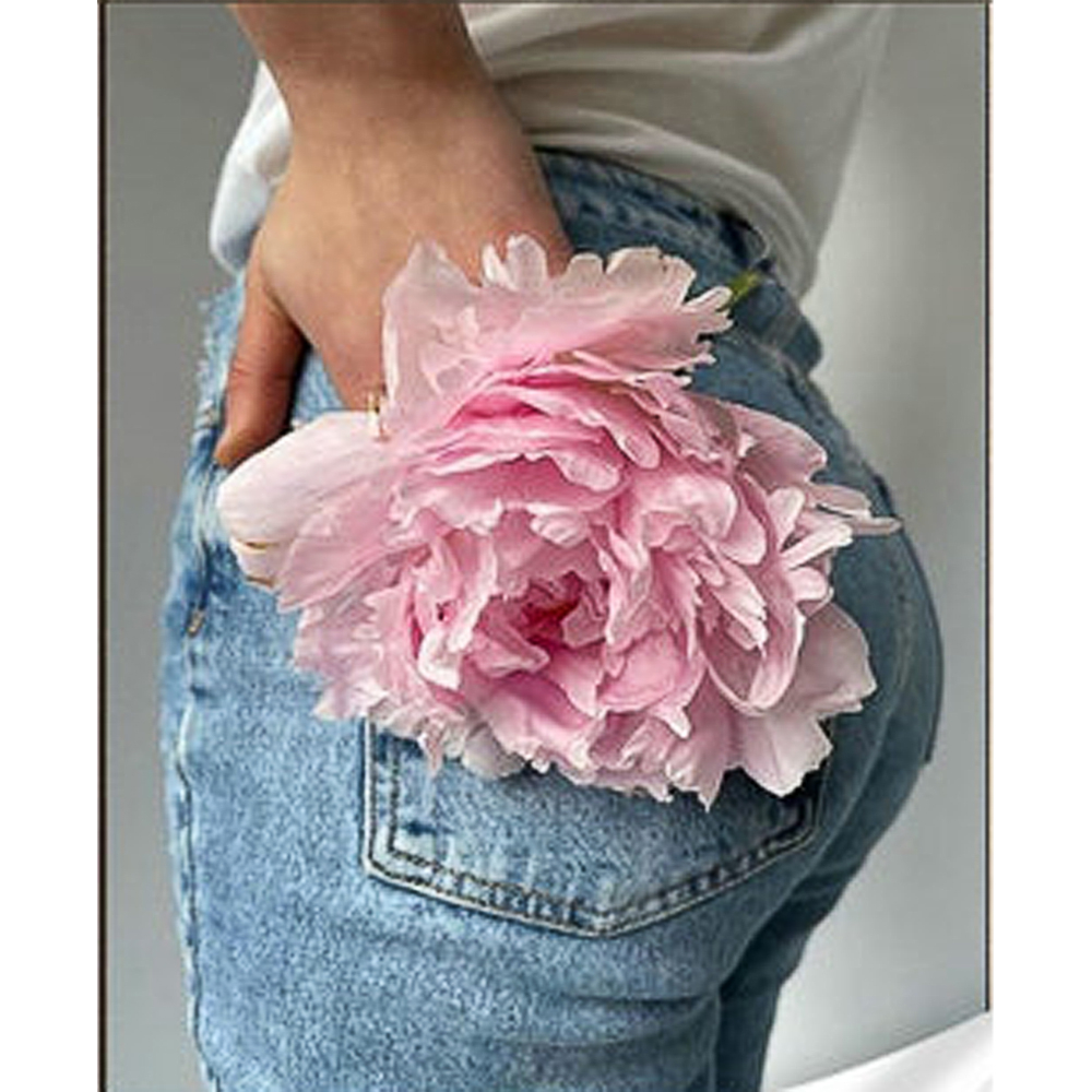 Фото, Видеообзоры алмазна мозаїка strateg преміум півонія на джинсах розміром 30х40 см (heg86884)