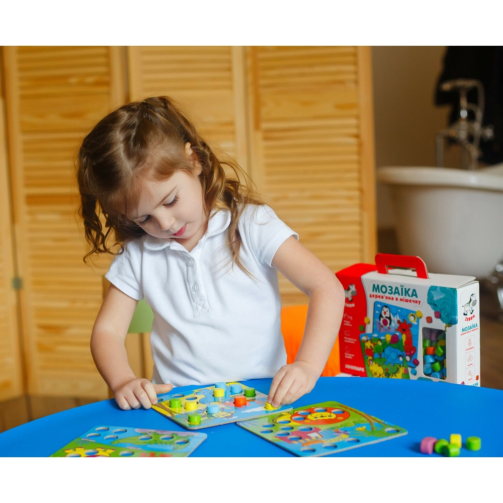 Фото, Відеоогляди мозаїка дерев'яна «зоопарк» zb2002-02