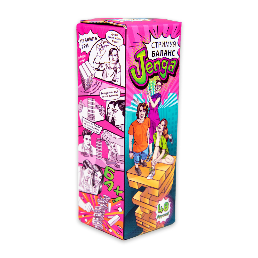 Фото, Видеообзоры настільна гра дженга strateg jenga стримуй баланс 48 брусків (30722)