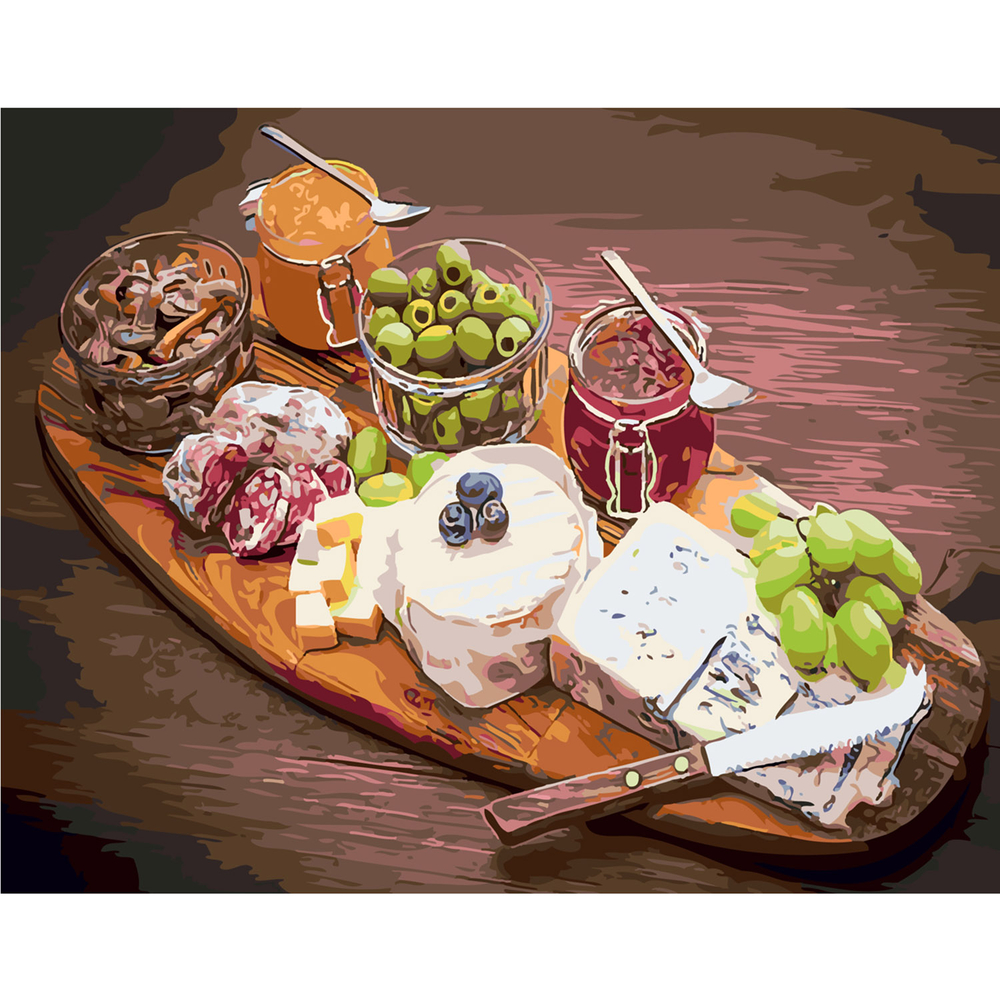 Фото, Відеоогляди картина за номерами strateg преміум сочний натюрморт з лаком розміром 40х50 см sy6107