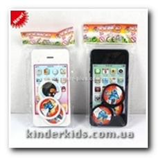 Телефон 32668 A (960шт) iPhone, стреляет дисками, 2 цвета, в кульке, 12-5,5см