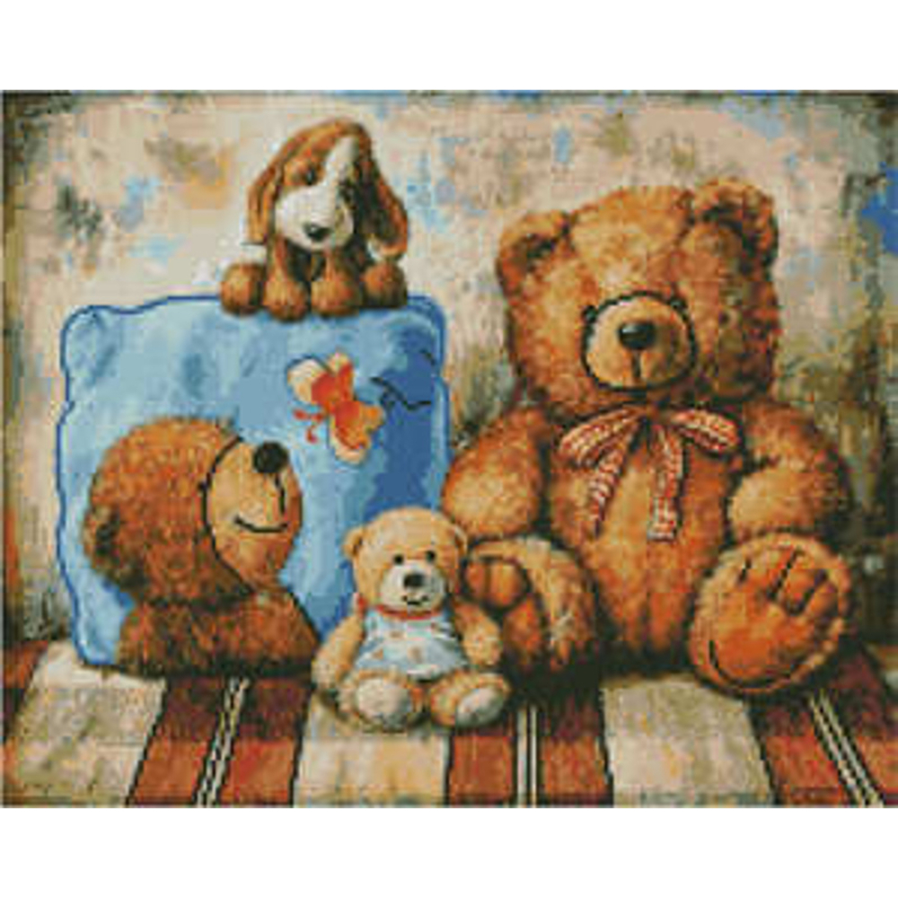 Фото, Видеообзоры алмазна картина strateg преміум друзі дитини розміром 40х50 см (l-302)