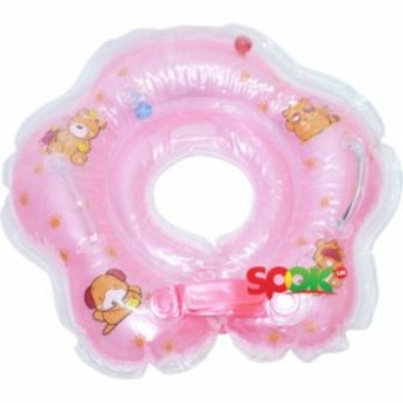 Круг MS 0557 (100шт) для купания детей, с погремушками, 3 цвета, в кульке, 14-21-4см