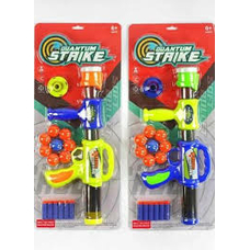 Автомат 5029 (72/2) 2 кольори, 8 мячиків, 6 мяких патронів, помповий механізм, на листі