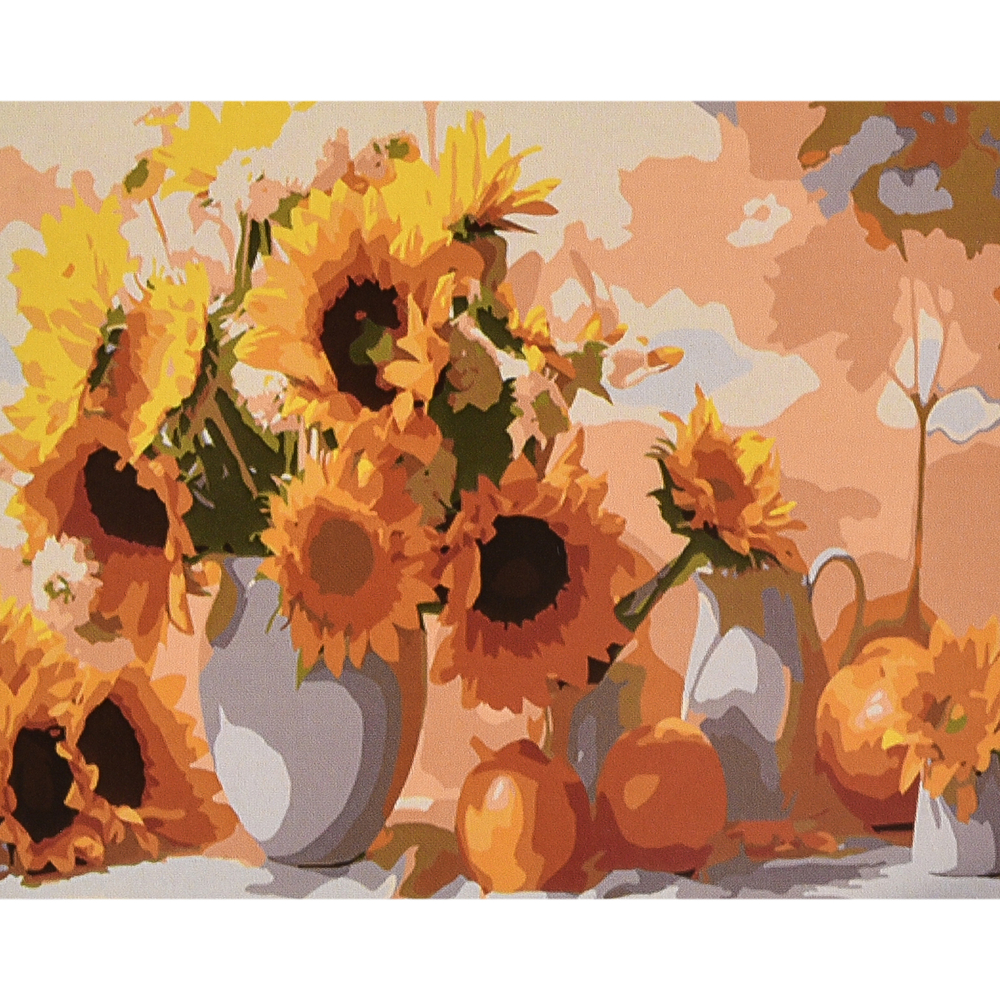 Фото, Видеообзоры картина за номерами strateg преміум соняшниковий спокій з лаком та рівнем розміром 40х50 см (va-4611)