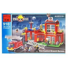 Конструктор BRICK 910 (20шт) Пожарная  тревога, 380 дет, в кор-ке, 41-28-6,5см