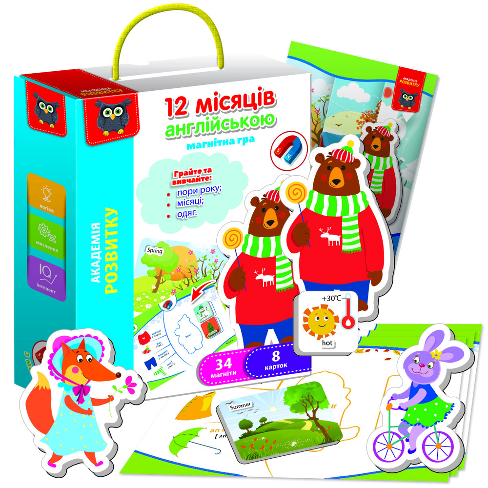 Фото, Відеоогляди гра розвиваюча vladi toys магнітна. англійська. 12 місяців vt5411-10