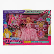 Лялька з гардеробом DSJ889-4 (36/2) 28см, сукні, аксесуари, в коробці Лялька з гардеробом DSJ889-4 (36/2) 28см, сукні, аксесуари, в коробці