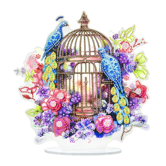 Отзывы  алмазна мозаїка strateg преміум золота клітка на підставці розміром 25х25 см (yklz15227)