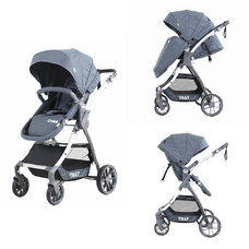 Коляска прогулянкова Tilly Cross T-171 Blue льон +дощовик