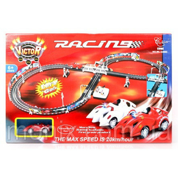 Трек ML 33502 (12шт) с пультом, свет, на бат-ке, в кор-ке, 50-33-6см