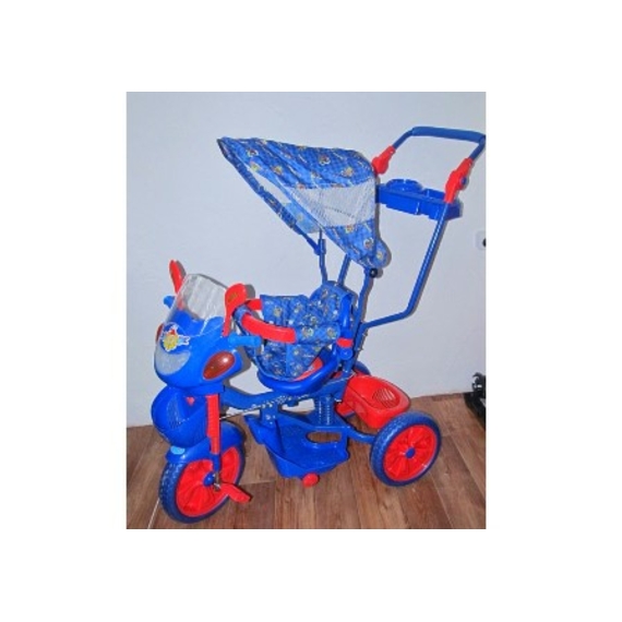 Велосипед триколісний WS828A-3D поліц.рама 2 амор.кругл.криша, коляс.ручка, піддон / 2 /