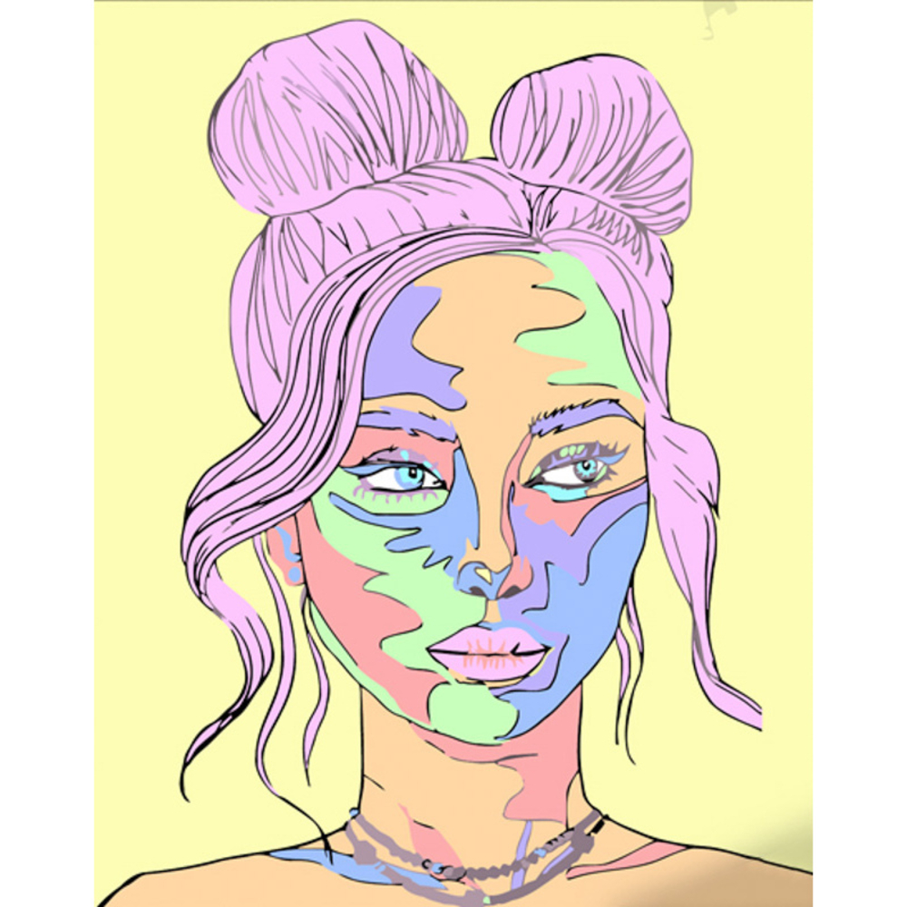 Фото, Видеообзоры картина за номерами strateg преміум кольорова дівчина розміром 40х50 см (dy323)