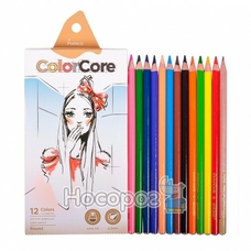 Олівці 3130-12TN 12 цв. круглые d=4.0, ColorCore (new), Marco