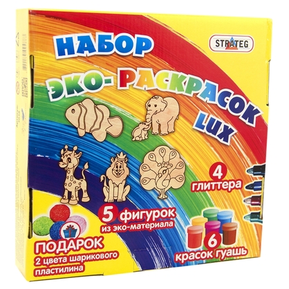 Фото, Відеоогляди набір еко-розмальовок strateg павич та друзі (3038)