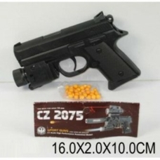 Пістолет CZ2075C+ (A810724) (192шт/2) батар.,лазер, пульки,в пакете 16*2*10см