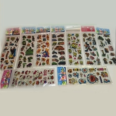 Наклейки дитячі, ПВХ, неон, 26*16см, WX-AG, в асорт.(штрих код ост.108)