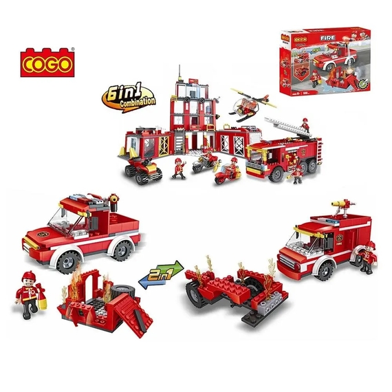 Конструктор  COGO Пожарная станция/Fire Set, арт. 3022-4