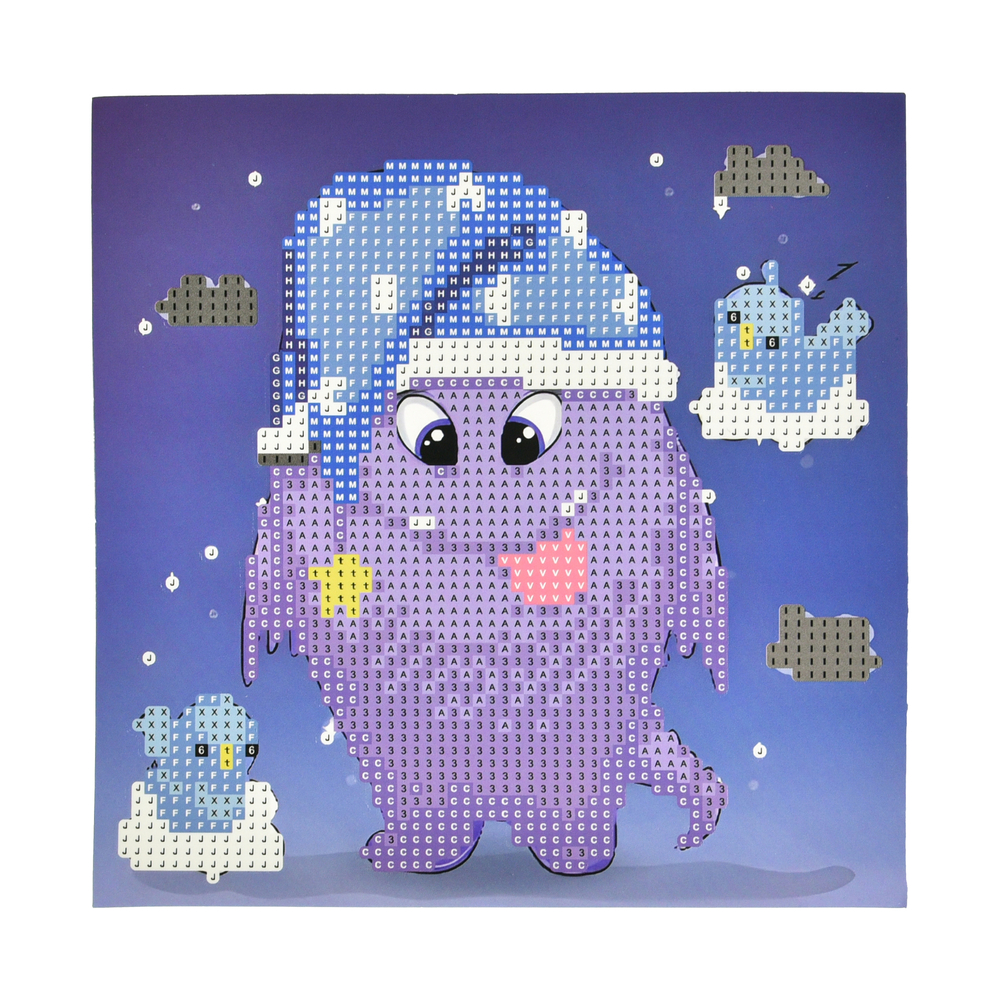 Фото, Відеоогляди алмазна мозаїка strateg преміум привид на паперовій основі розміром 18х18 см (jub14412)