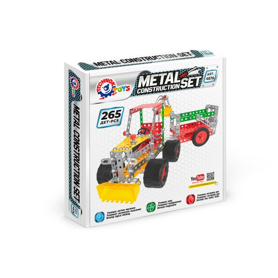 Відгуки  конструктор металевий "трактор з причепом технок", арт.4876