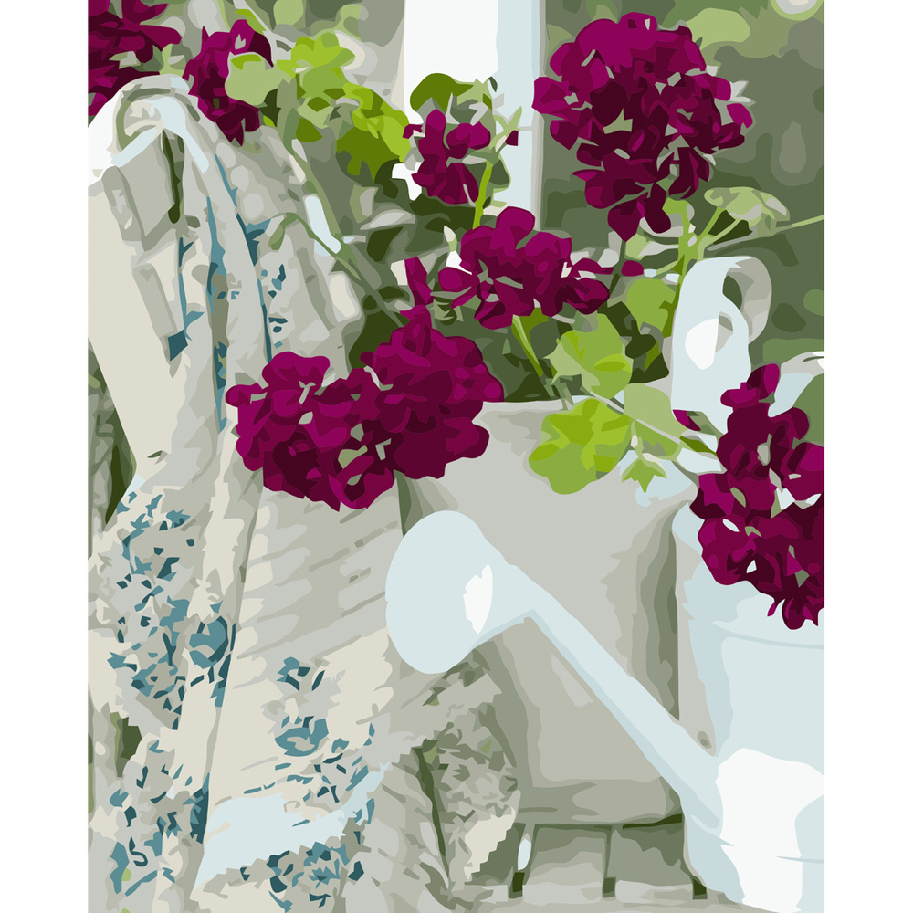 Фото, Відеоогляди картина за номерами strateg преміум квітковий настрій 2 з лаком розміром 40х50 см va-3602