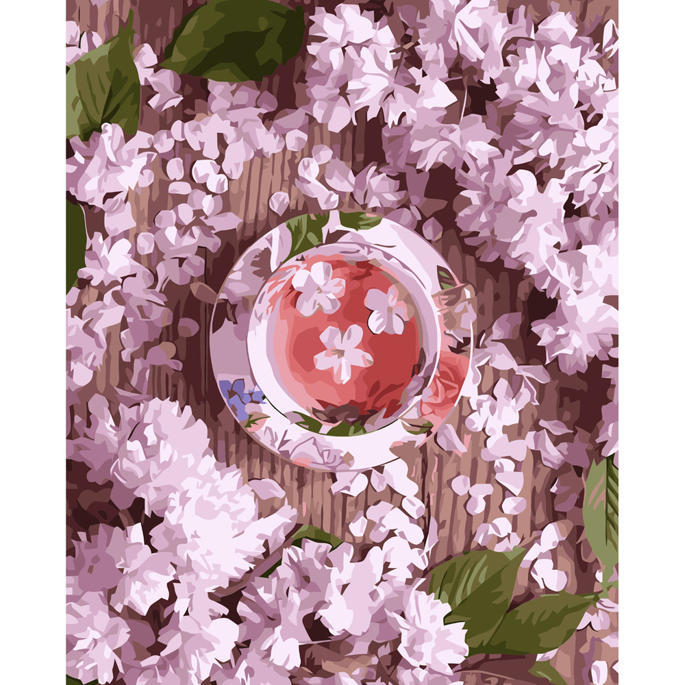 Фото, Відеоогляди картина за номерами strateg преміум бузковий чай з лаком розміром 40х50 см va-3626