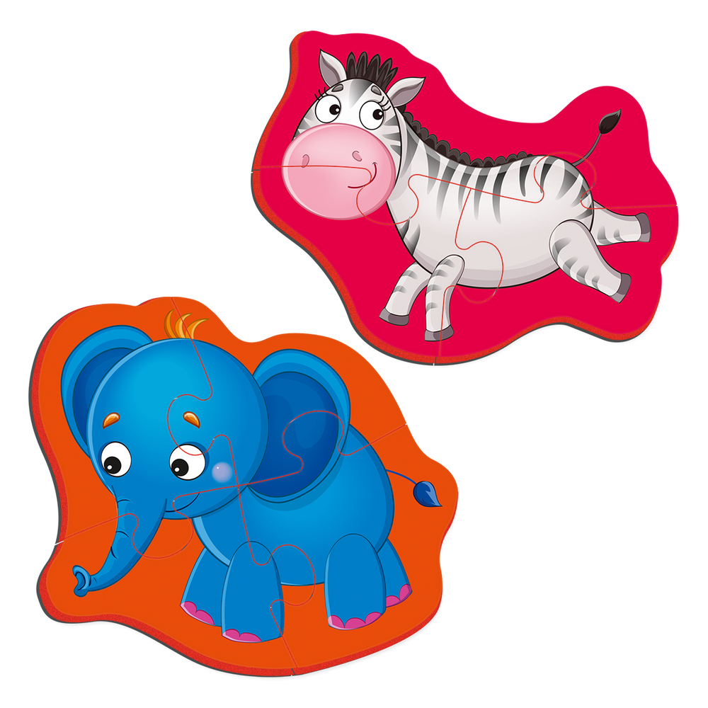 Фото, Відеоогляди магнітні бебі пазли «слоник та зебра» vt3208-12