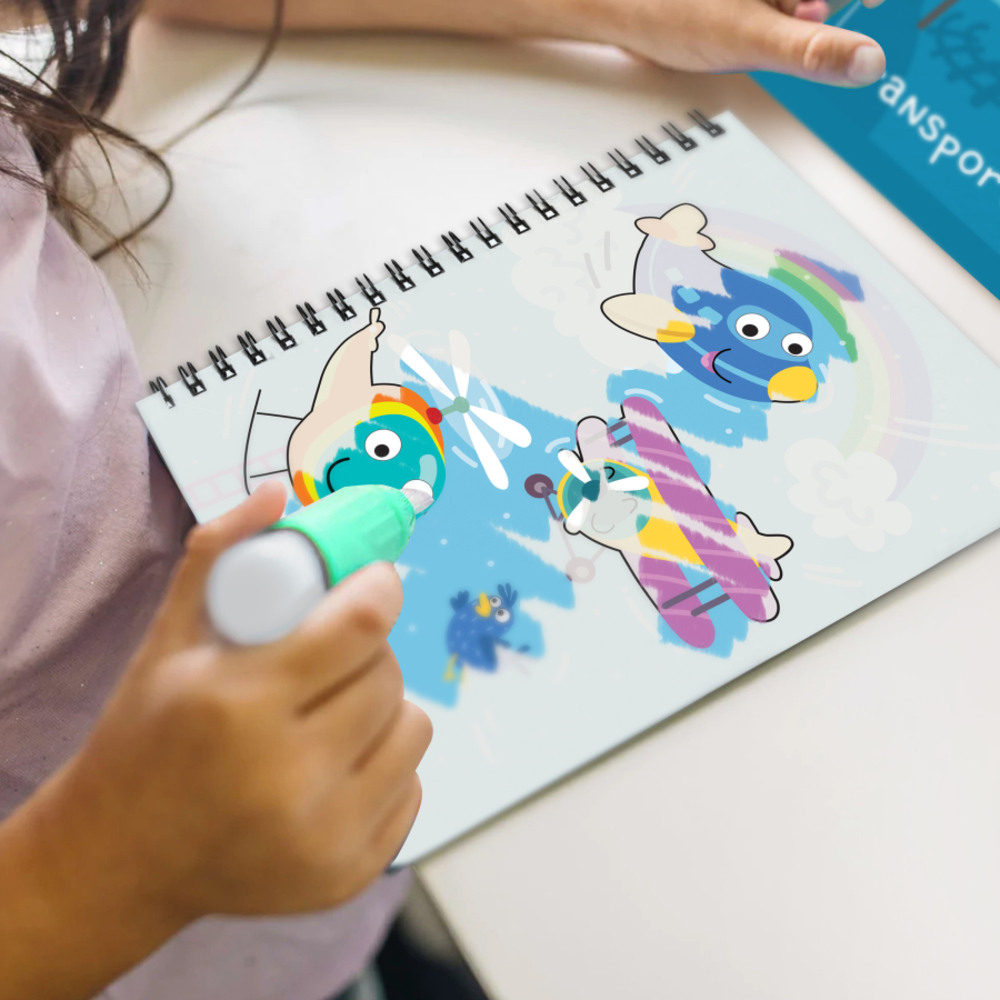 Фото, Видеообзоры набір водних розмальовок dodo транспорт