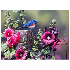 Алмазна 3D картина за номерами Розмальовка + Мозаїка "Віконце в літо" 50*40см