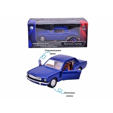 Машинка T241-D3466/987-8 (72шт)  жел, инер-я, 12,5см, 1:32, отк.дв., 4 цвета, в кор-ке, 16-7-7см