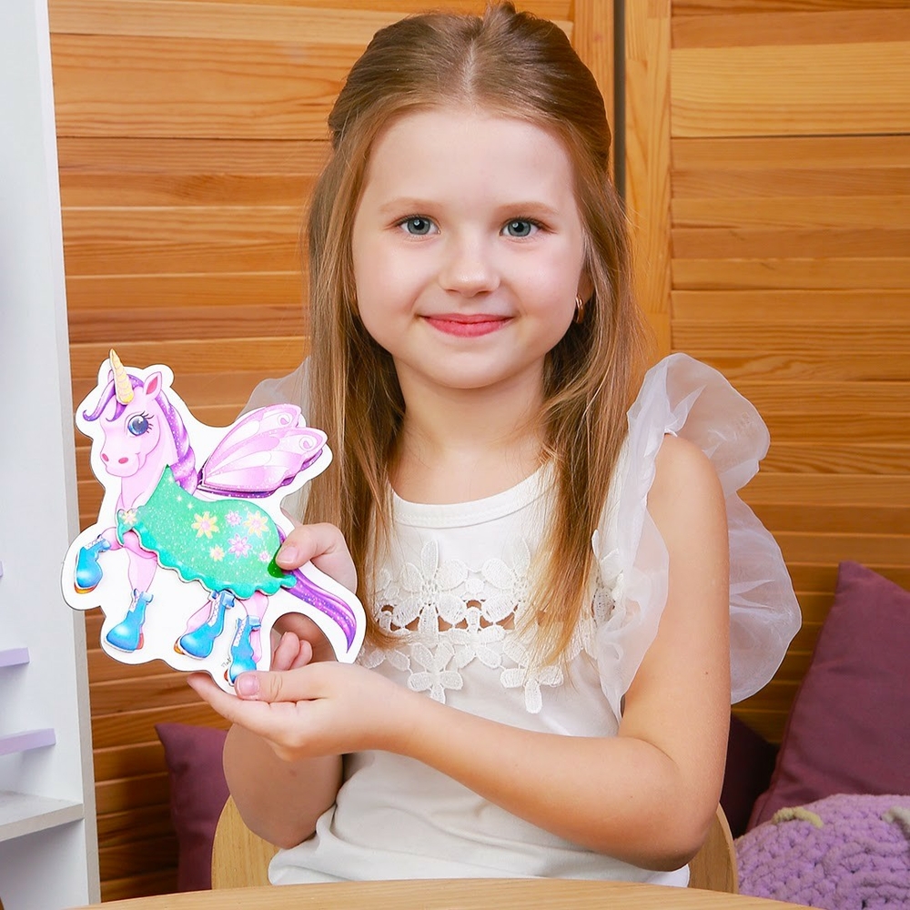 Фото, Відеоогляди гра магнітна одягалка «єдиноріг» в папці vladi toys vt3204-27