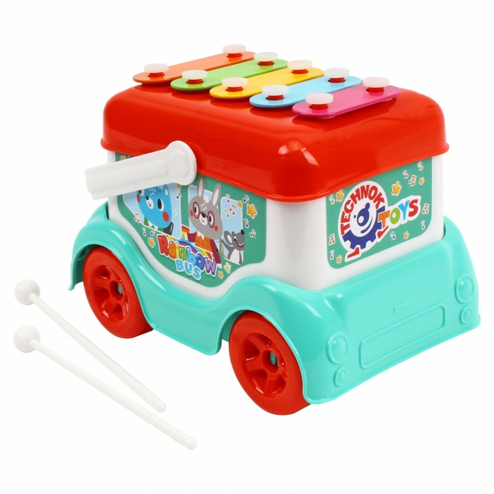 Фото, Видеообзоры іграшка «автобус-ксилофон технок», арт.9857