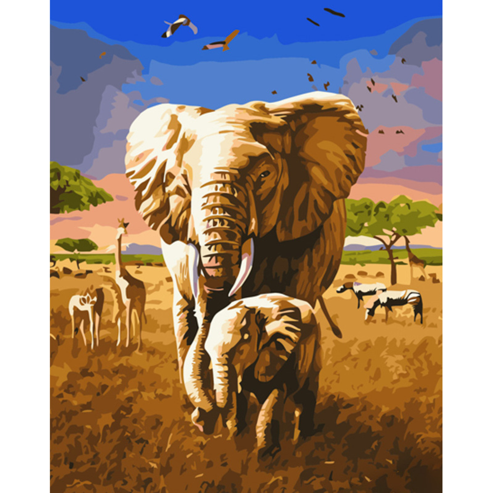 Фото, Відеоогляди картина за номерами strateg преміум жителі африки розміром 40х50 см (gs1238)