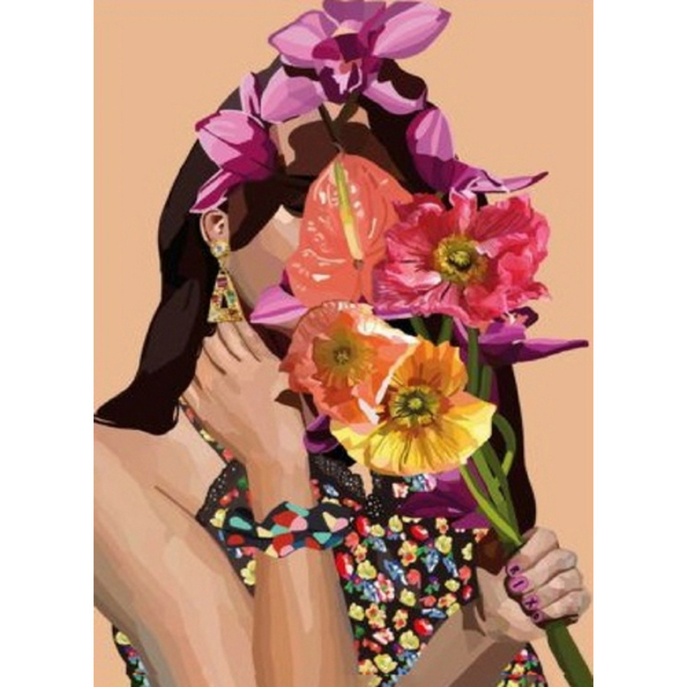 Фото, Відеоогляди алмазна мозаїка strateg преміум екзотичний букет без підрамника розміром 50х65 см  (sgk86081)