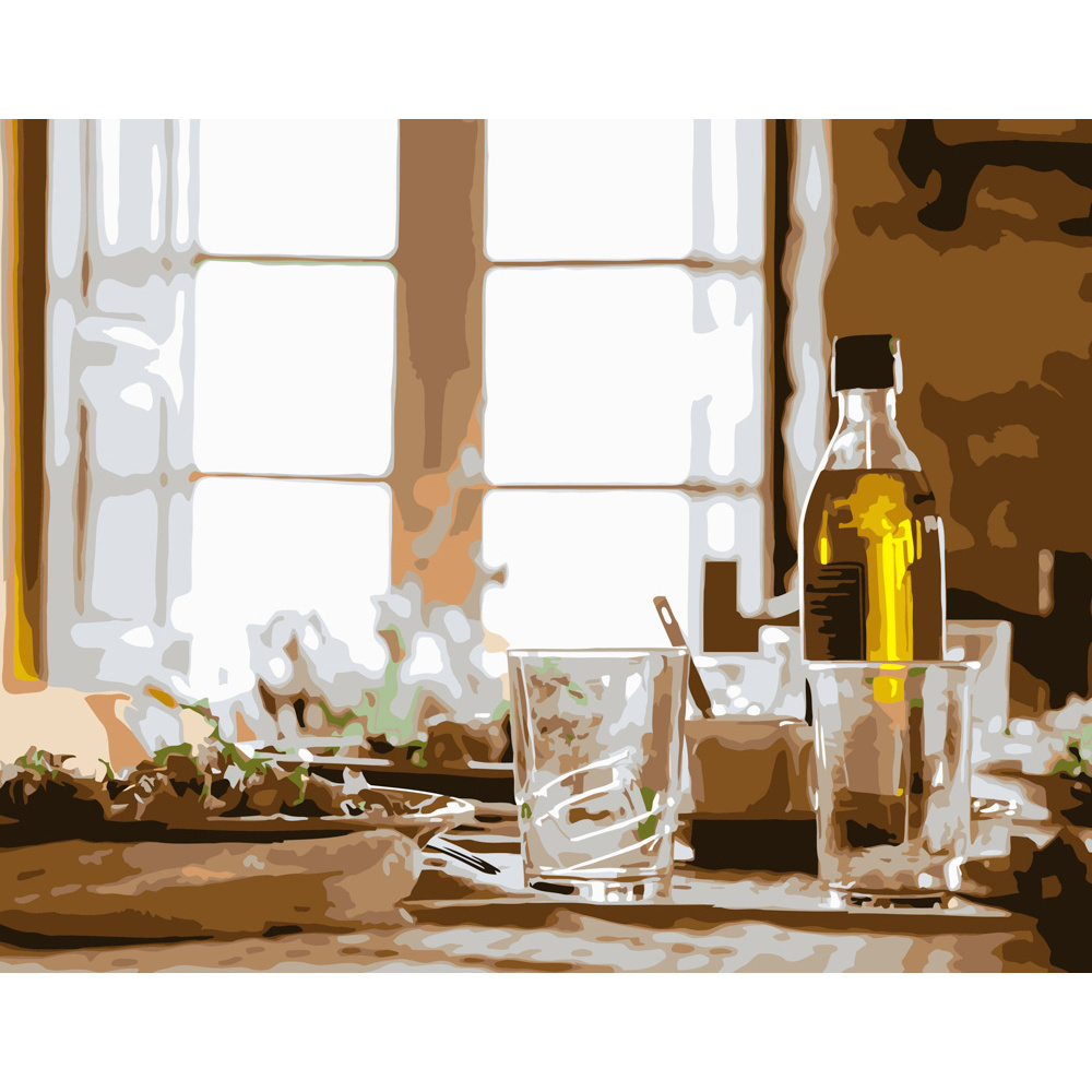 Фото, Відеоогляди картина за номерами strateg преміум жовтий натюрморт розміром 40х50 см (dy121)