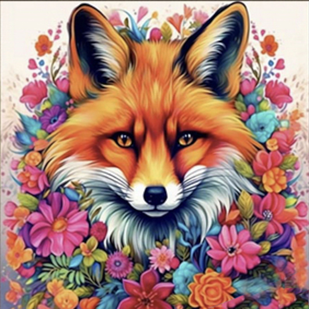 Фото, Відеоогляди алмазна мозаїка strateg преміум  яскрава лисичка розміром 30х30 см  (me13832)