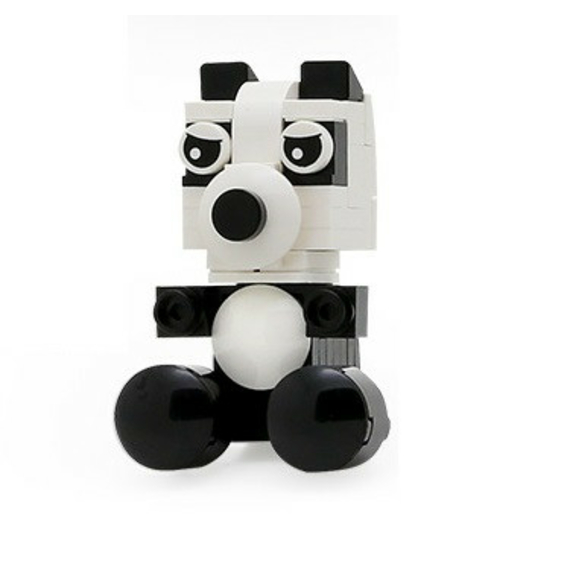 Конструктор Міні-тварини в капсулі Панда Wange wg01-10 Ванге 38 елементів блоковий пластик для дітей