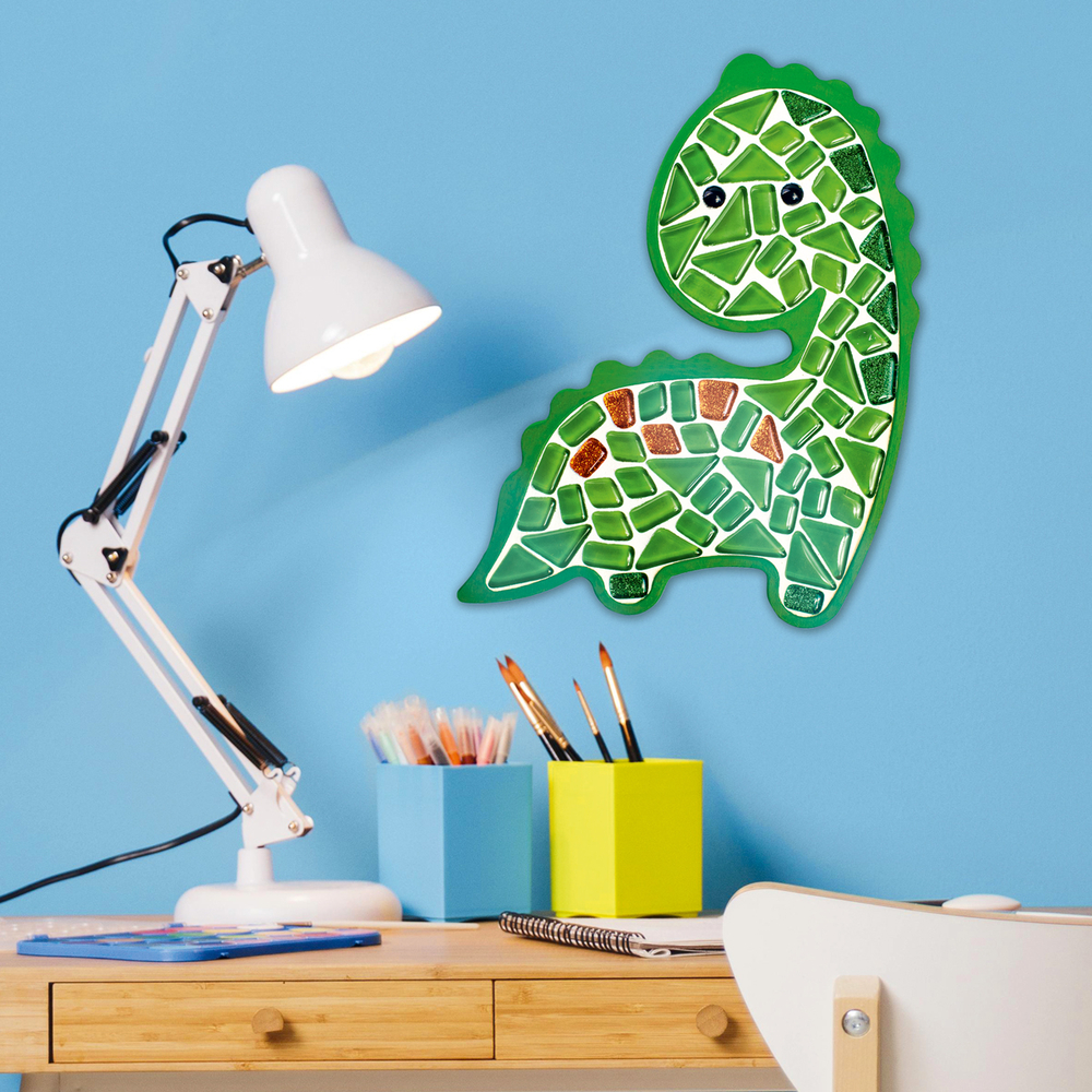 Фото, Видеообзоры набір для творчості скляна мозаїка «динозавр» для дітей mosaaro ma7003