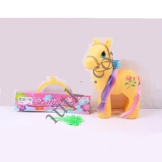 Поні 1014 (120шт/2) с гривой, заколкой, в пакете 21*13*6см