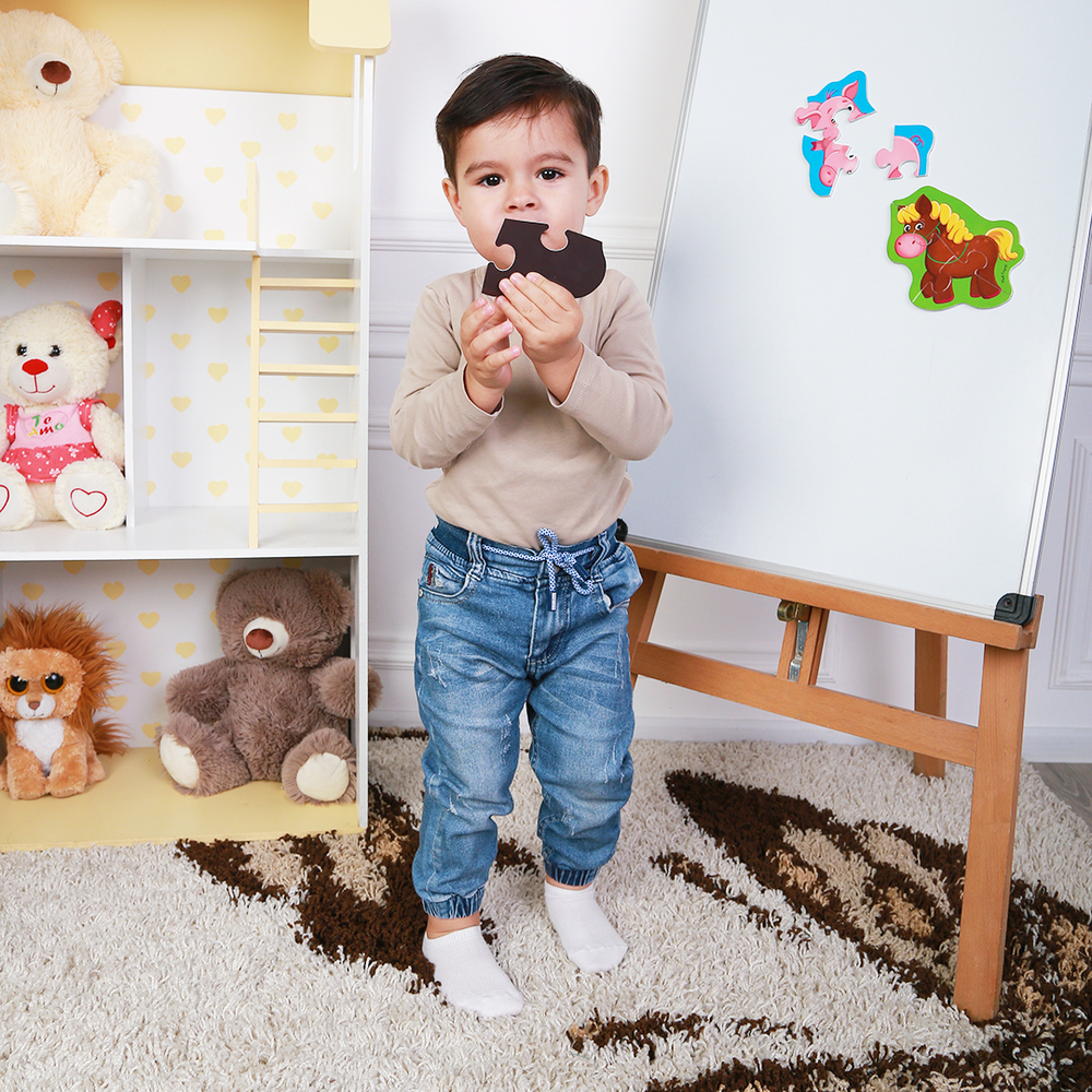 Фото, Видеообзоры магнітні бебі пазли «коник та порося» vt3208-09