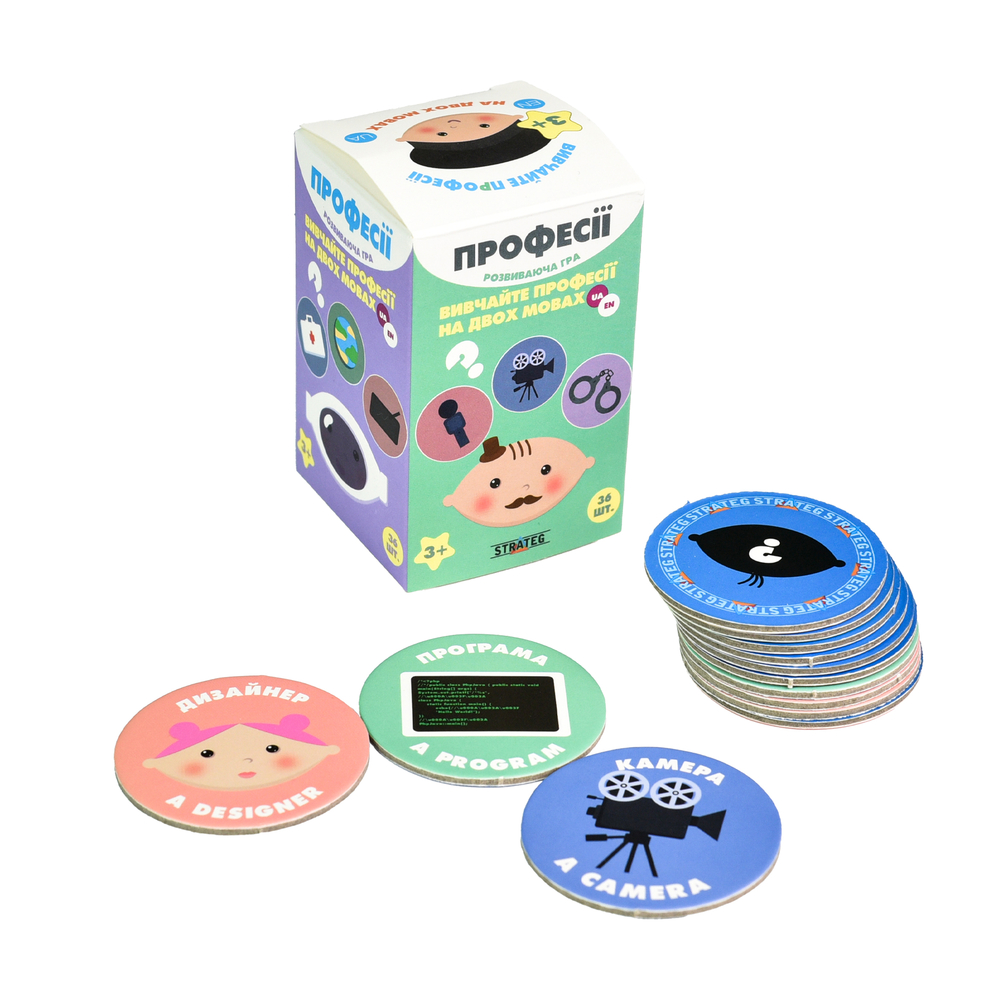 Фото, Відеоогляди настільна гра strateg професії розвиваюча українською мовою (30773)