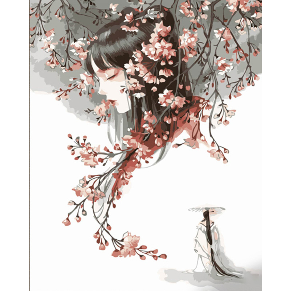 Фото, Відеоогляди картина за номерами strateg преміум ніжна азіатка з лаком та з рівнем розміром 40х50 см (dy408)