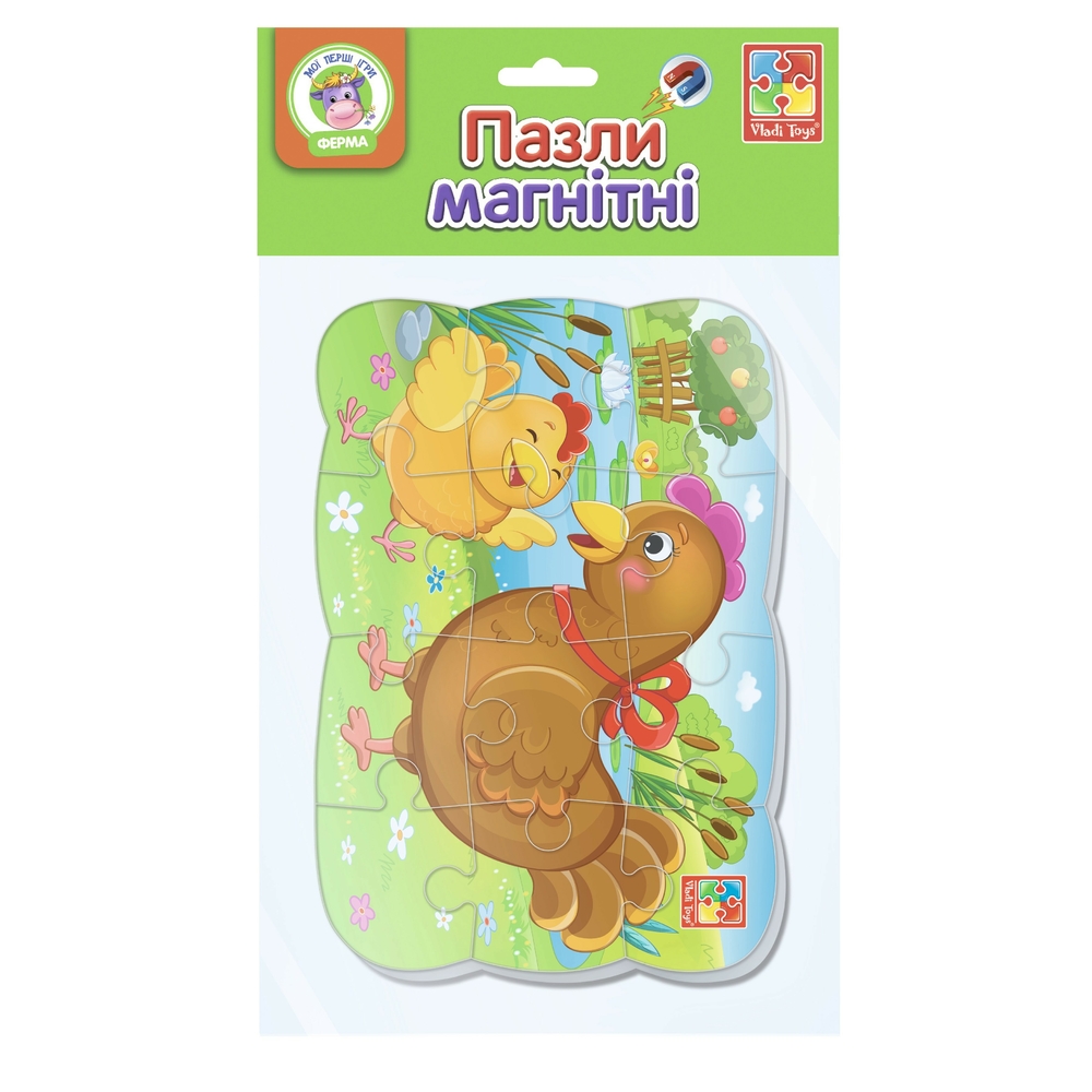 Фото, Видеообзоры пазли на магніті а5 "курочка та курча" vt3205-78