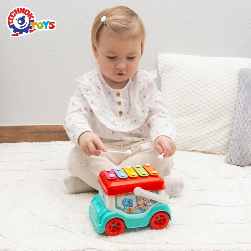 Фото, Видеообзоры іграшка «автобус-ксилофон технок», арт.9857