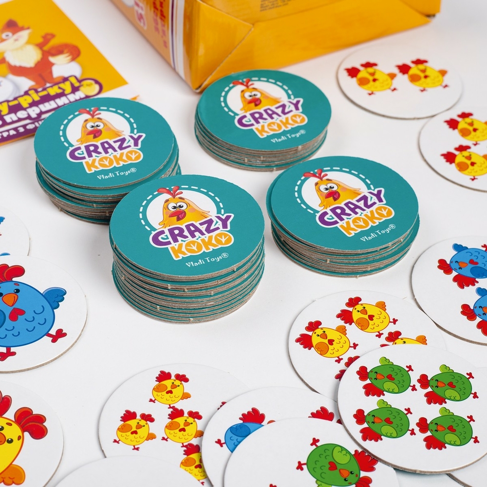 Фото, Відеоогляди гра настільна vladi toys розважальна crazy koko «ку-ку-рі-ку!» vt8025-08