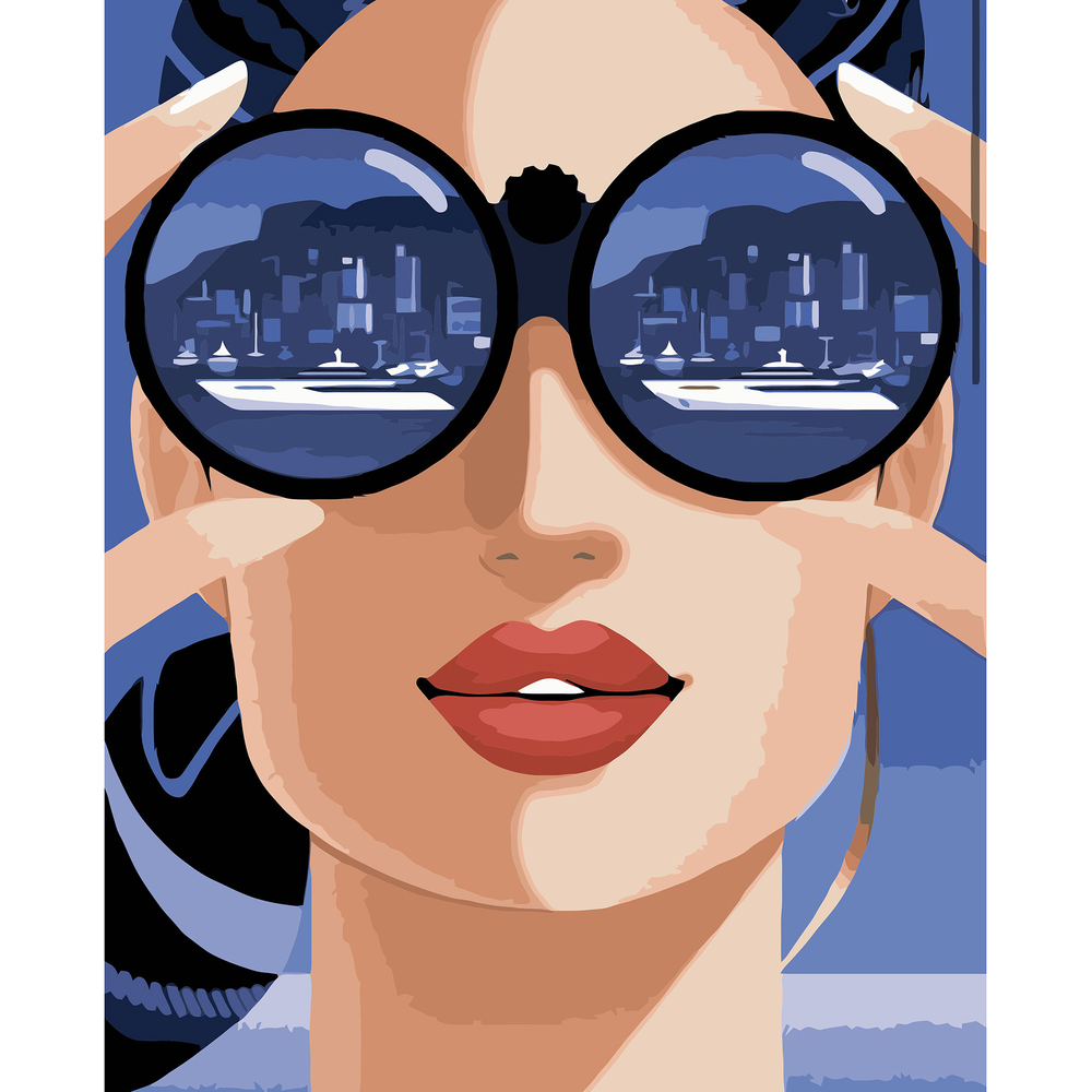 Фото, Видеообзоры картина за номерами strateg преміум місто в біноклі з лаком розміром 40х50 см va-3179