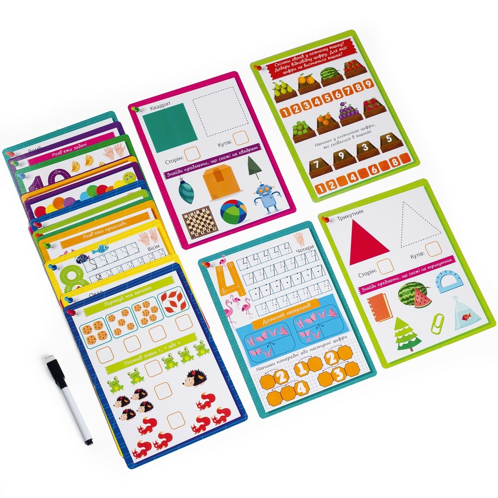 Фото, Відеоогляди гра настільна «готуємось до школи: математика» vt5010-22