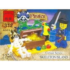 Конструктор BRICK 312 (320шт) пираты, разобр, в кор-ке, 9,5-7-4,5см