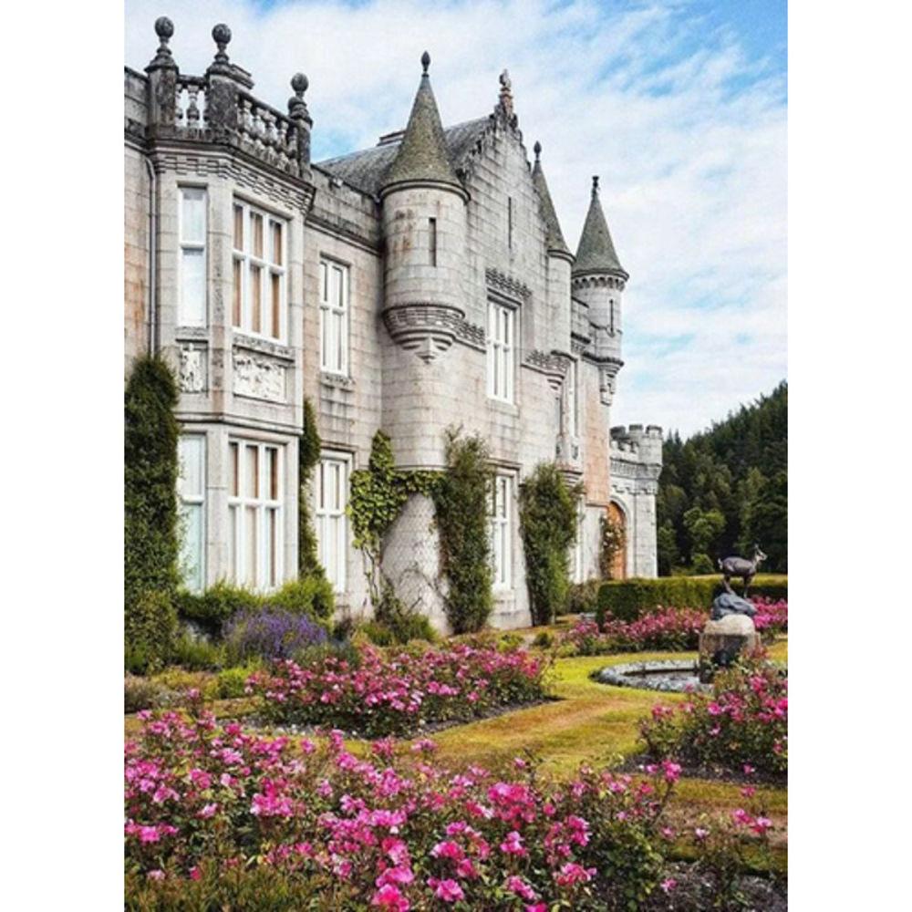 Фото, Відеоогляди алмазна мозаїка strateg преміум замок балморал без підрамника розміром 50х65 см  (sgk86080)